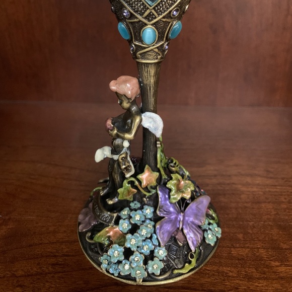 Kirks Folly forget-me-not angel gem-studded goblet. Rare, collectible.❣️ - Picture 4 of 12